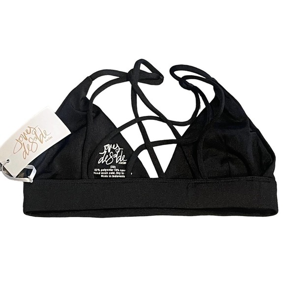 Joues De Sable X REVOLVE Swim Megan Bikini Top in Black Women's Size XS NWT - Picture 4 of 8